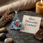 ✨Birthstone Celtic Trinity Knot Necklace – Meaningful Symbol of Love & Connection ❤️