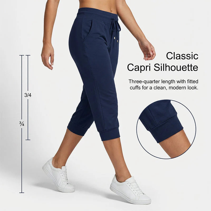 ⏰LIMITED TIME SALE 50% OFF🔥Drawstring Waist Cropped Sweatpants for Lounging