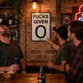 Fucks Given 0 Vintage Metal Sign – Funny Man Cave, Garage & Home Bar Decor🚧🛠️