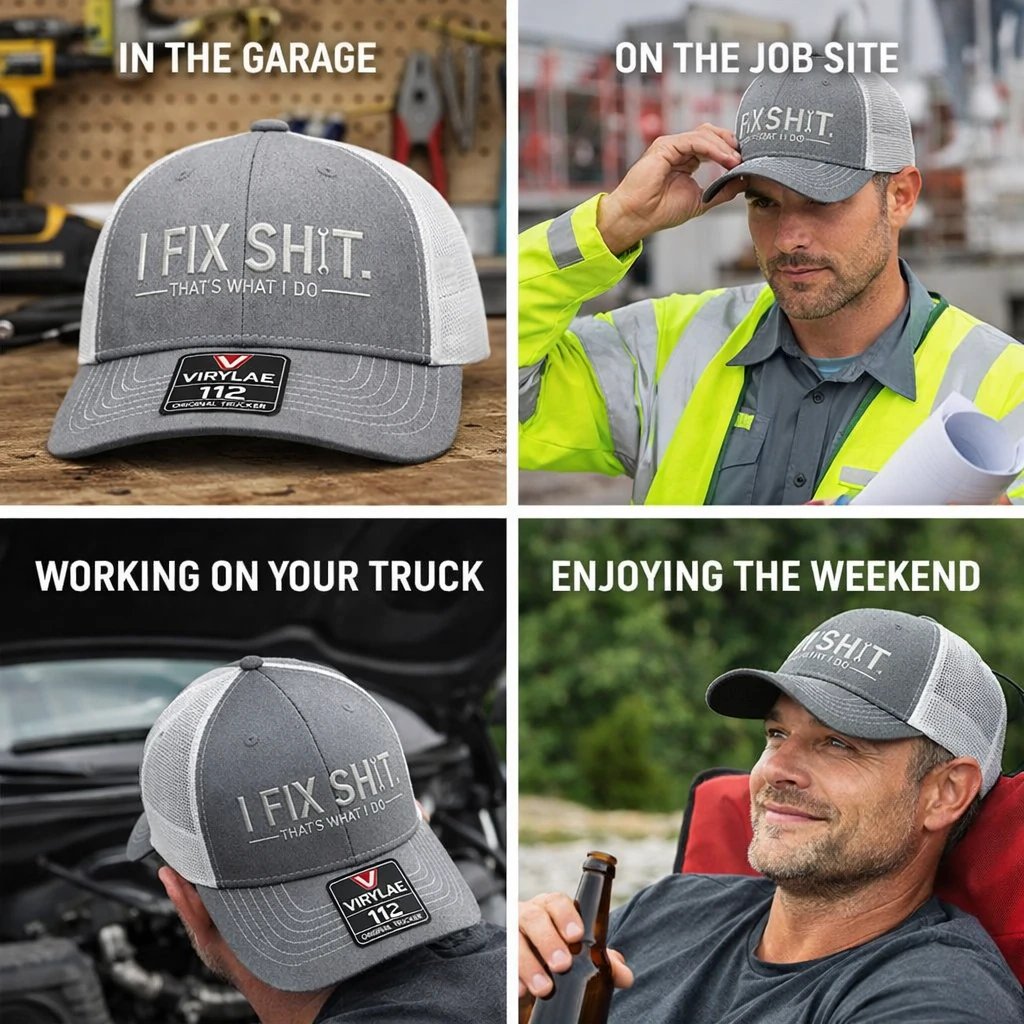 🔥LAST DAY 50% OFF-🛠️ I Fix Shit Trucker Hat – Funny Mechanic & Fixer Cap