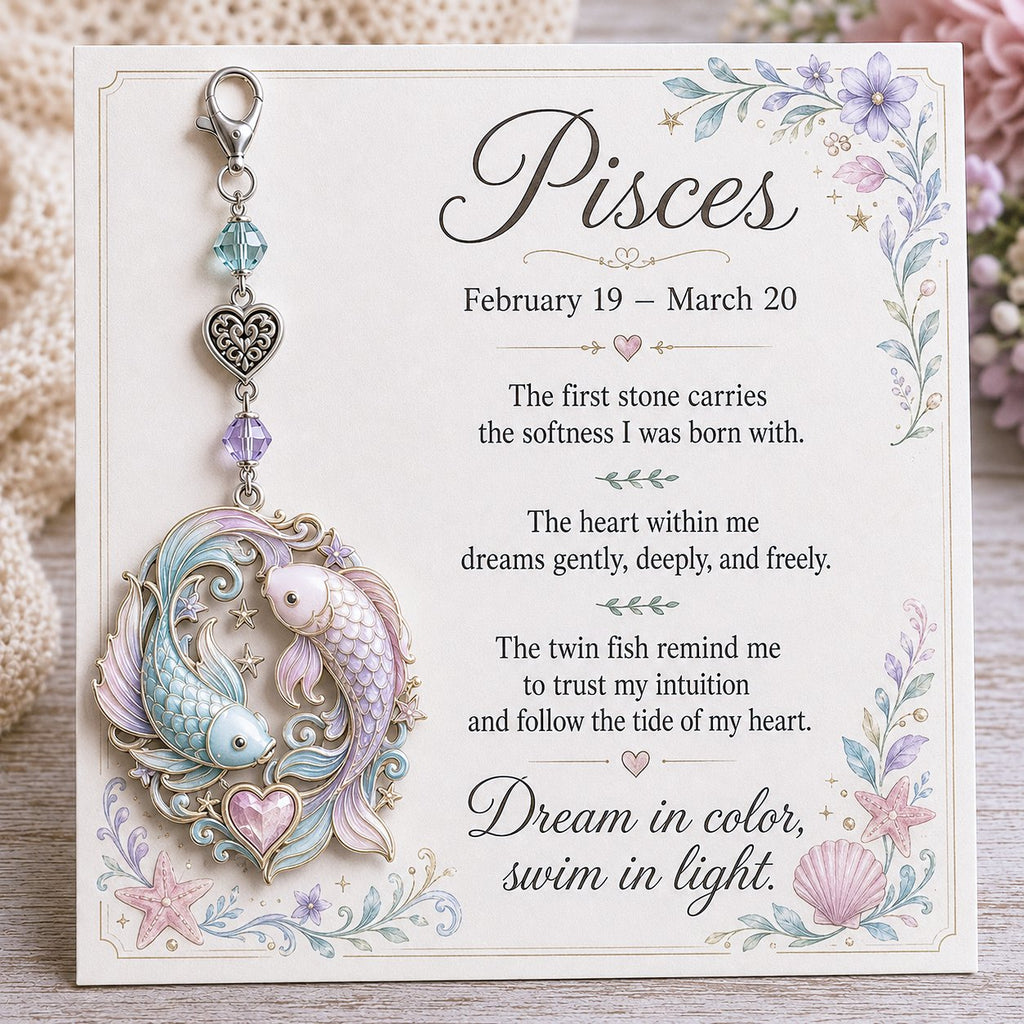 🌙Carry Your Zodiac Magic Every Day ✨ | Meaningful Birthstone Charm Keychain Gift