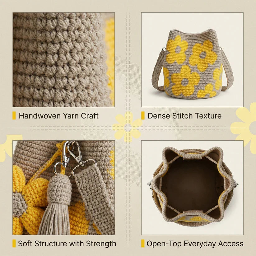 📢📢LAST DAY SALE 50% OFF👜Handmade Crochet Flower Tote 🌼✨