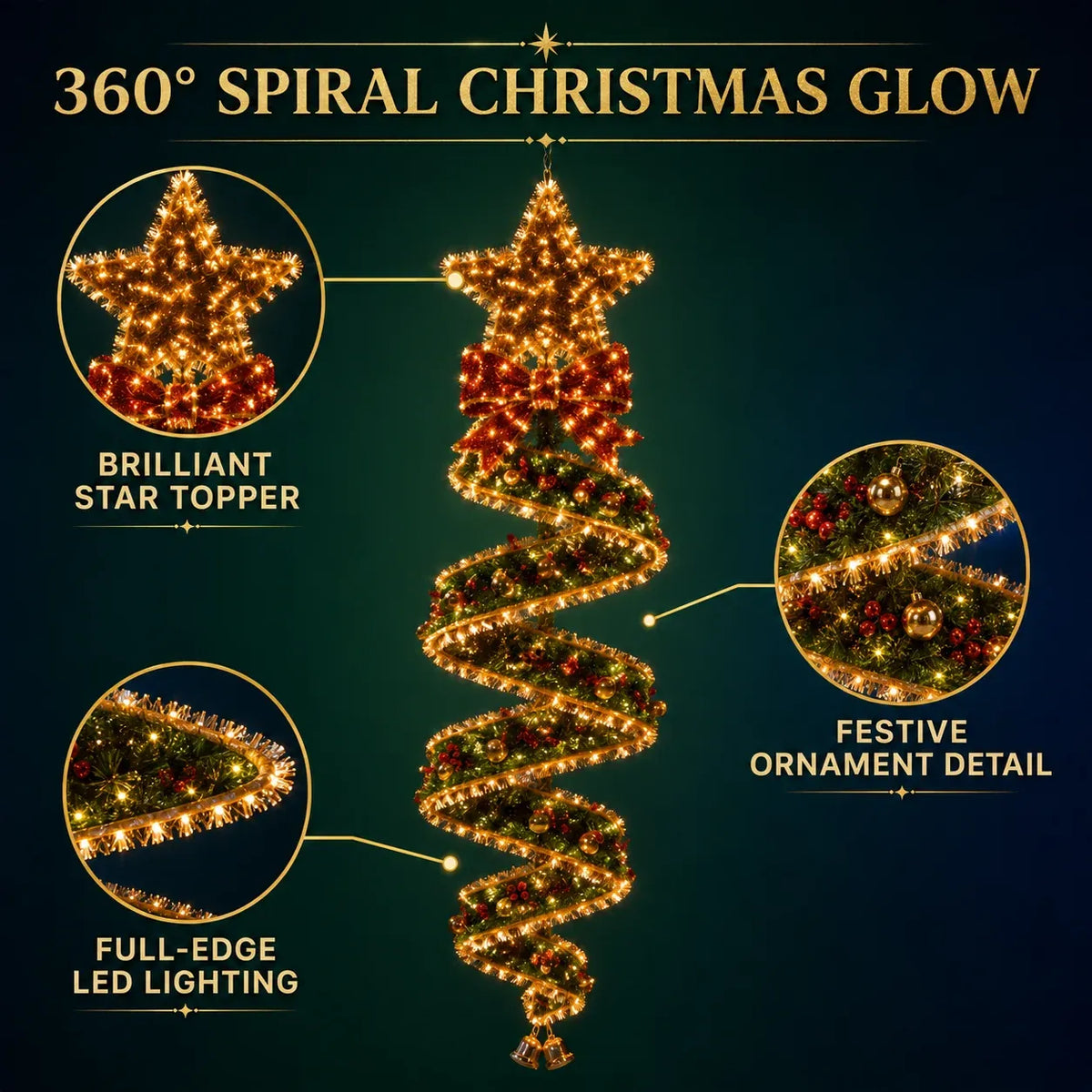 🏠 Vertical Hanging Glowing Christmas Centerpiece, Ideal For Covered Patio & Indoor Holiday Parties