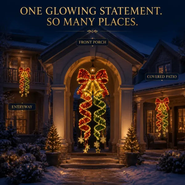 🏠 Vertical Hanging Glowing Christmas Centerpiece, Ideal For Covered Patio & Indoor Holiday Parties