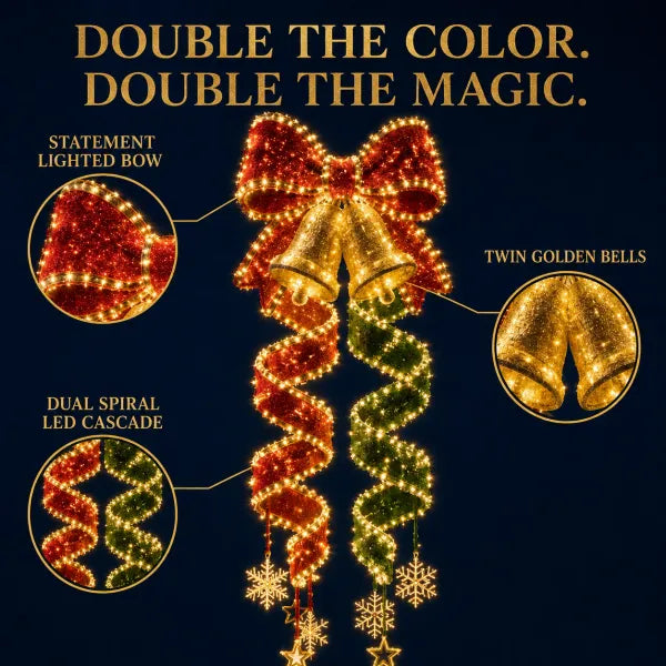 🏠 Vertical Hanging Glowing Christmas Centerpiece, Ideal For Covered Patio & Indoor Holiday Parties