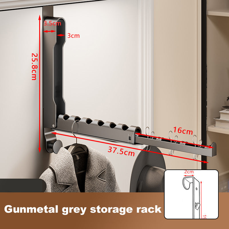 🧺 Space‑Saving Foldable Behind‑Door Hanging Storage Holder