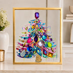 🎄✨ Handmade Elegant Collectible Crystal Beaded Tabletop Christmas Tree, Sparkling Gem Pearl Holiday Home Decor