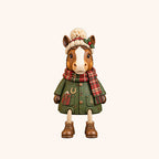 🎄 Christmas Cow Figurine 🐮 Cozy Farmhouse Holiday Shelf Decor