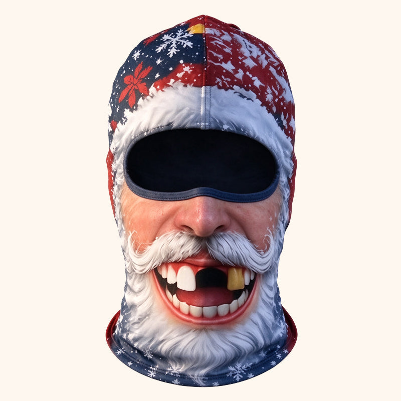 🎣🎄 Christmas Funny Fishing Face Cover – Festive Prank Mask For Anglers!