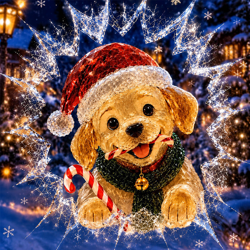 🎅 Sparkly Crystal Santa Decor｜Magical Christmas Window Display