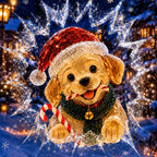 🎅 Sparkly Crystal Santa Decor｜Magical Christmas Window Display