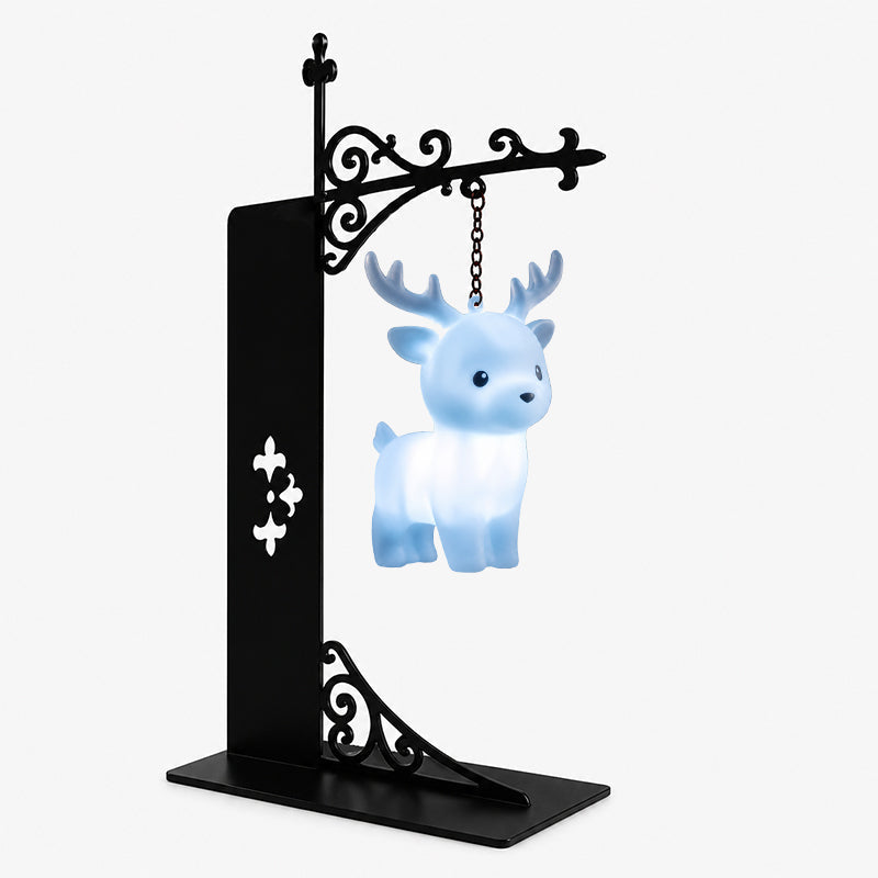 🦌 Handmade Elegant Collectible Enchanted Forest Animal LED Bookshelf Light, Whimsical Warm Holiday Home Decor Gift for Book Lovers