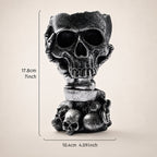 💀Skull Resin Planter - Halloween Goth Desktop Decor
