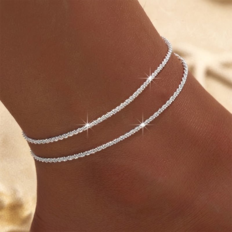 Sparkle Anklet Collection ✨ | Minimalist Foot Jewelry