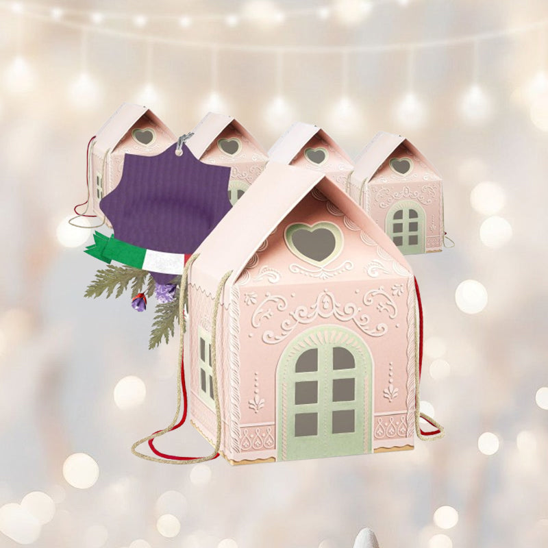 🏠 Christmas Cottage Gift Box – Reusable House‑Shaped Festive Present Packaging