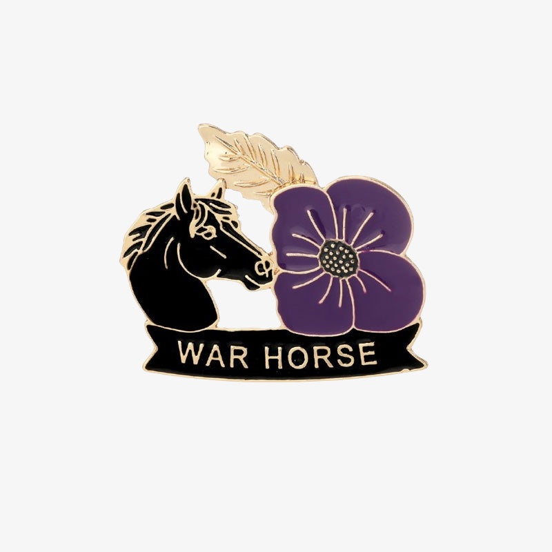 🌺 Purple Poppy Horse Memorial Brooch 💜 Meaningful Symbol Accessory