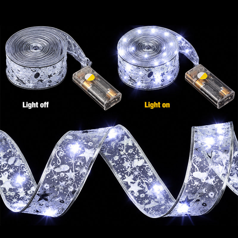 🎄 Christmas LED Ribbon Lights | Festive Glow for Your Holiday Tree