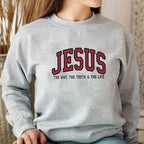 Christian Sweatshirt JE Hoodie Faith Sweatshirt - The Way, The Truth & The Life✝️