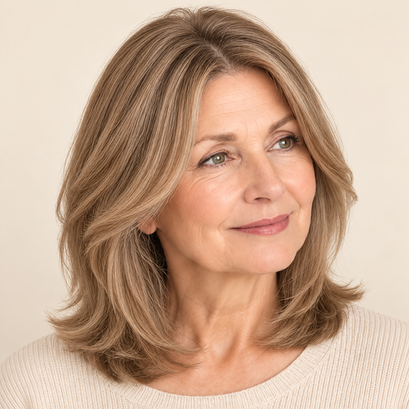 ✨ Natural-Looking Hair Topper – Invisible Volume Booster for Thinning Hair!