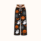 🎃 Spooky Season Allover Print Pants, Perfect for Halloween Night Gatherings