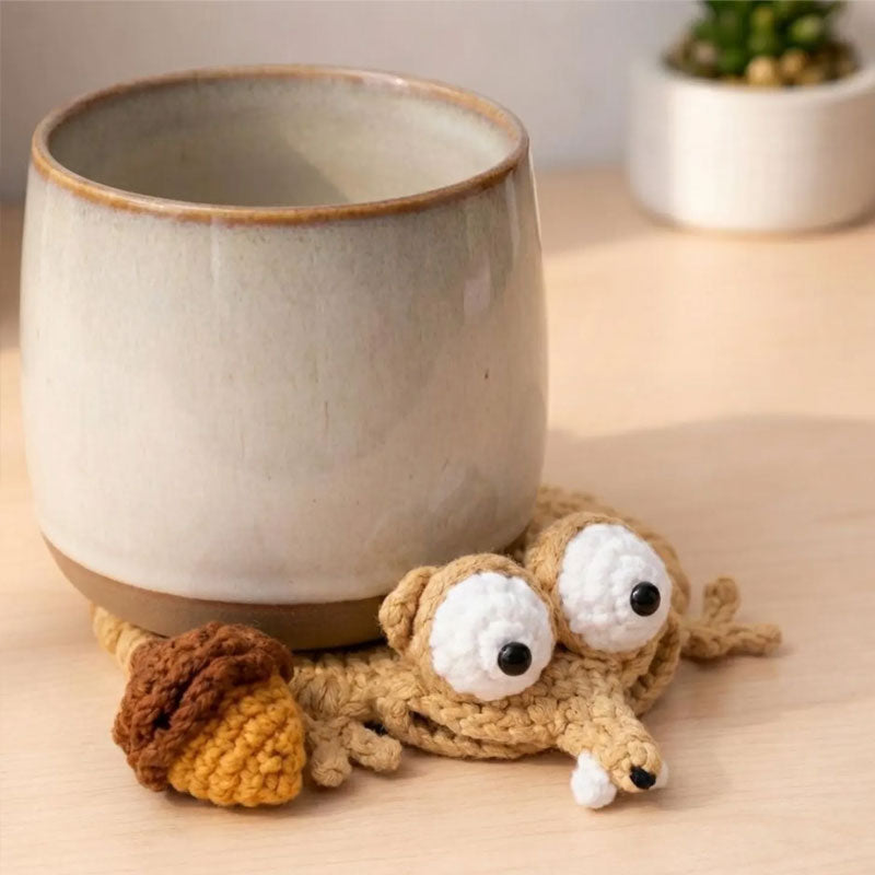 🧶Adorable Animal Knitted Coaster