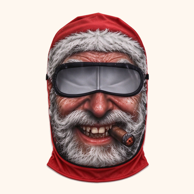 🎣🎄 Christmas Funny Fishing Face Cover – Festive Prank Mask For Anglers!