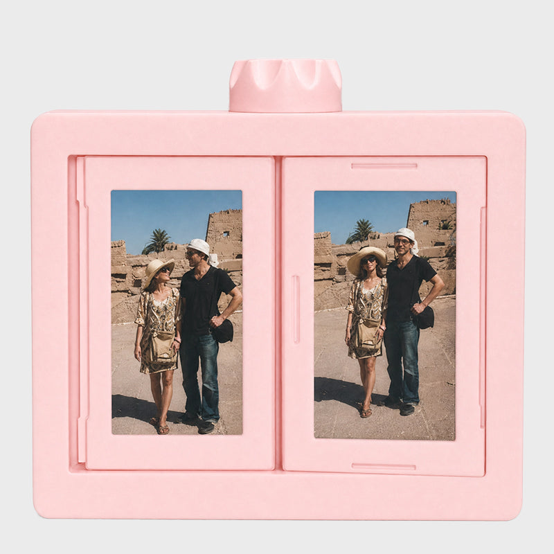 Rotating Mini Photo Album Frame – Flip Display for Instant Photos & Photo Cards📸
