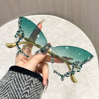 📢📢LAST DAY SALE 50% OFF🕶️Rhinestone Butterfly Sunglasses 🦋