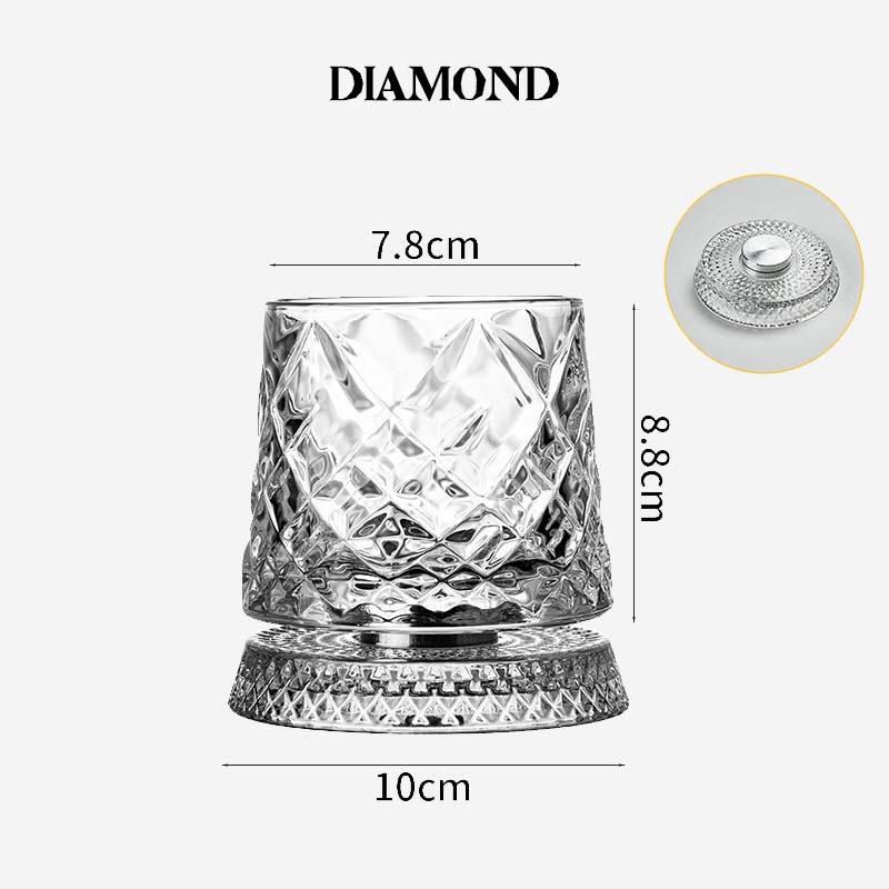 ✨Luxury Rotating Whiskey Glass · Crystal Spin Collection🍸