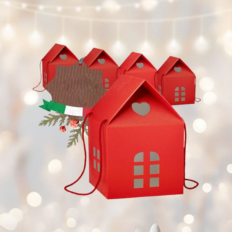 🏠 Christmas Cottage Gift Box – Reusable House‑Shaped Festive Present Packaging