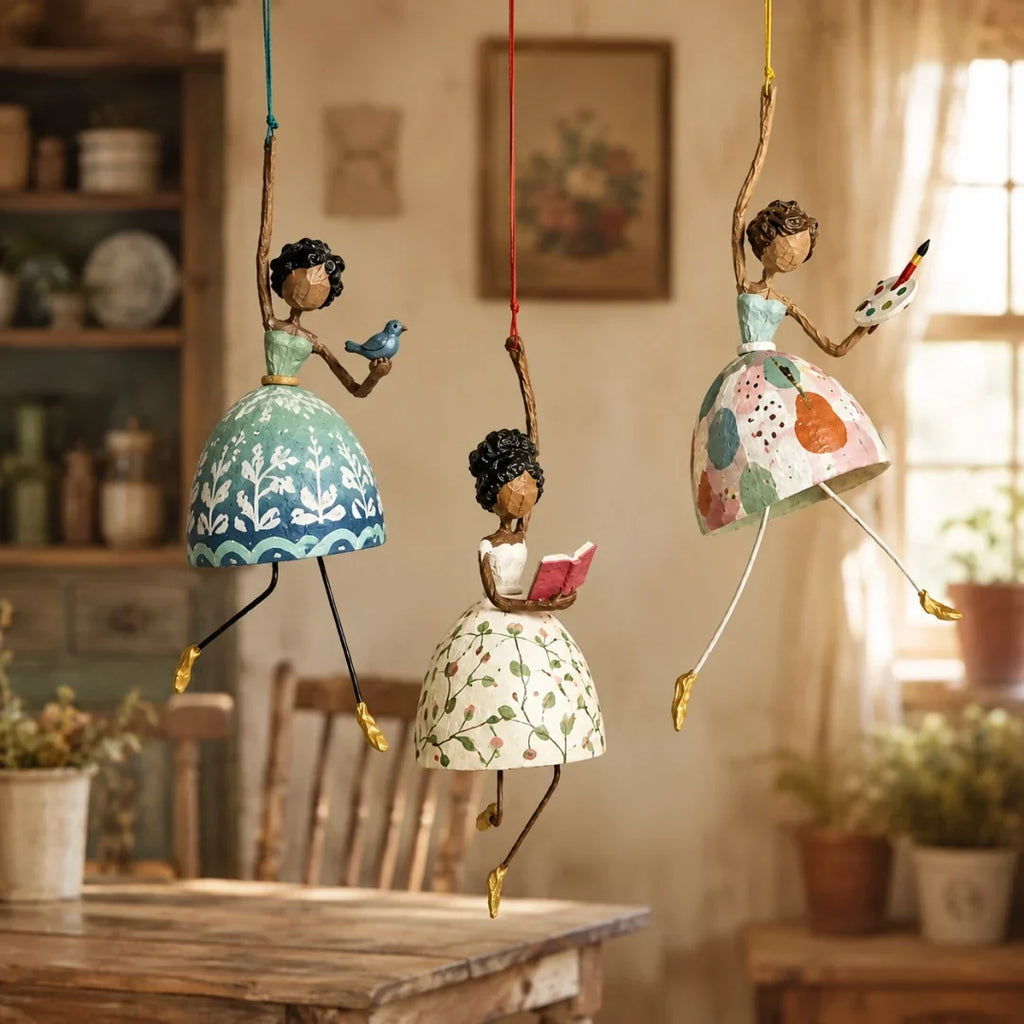 💃 Whimsical Dancing Lady Hanging Ornament 🌸 Cheerful Storybook‑Style Home Accent