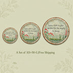 ✨ Handmade Angel Dance Round Metal Sign, Vintage Cottage Garden Wall Decor Gift