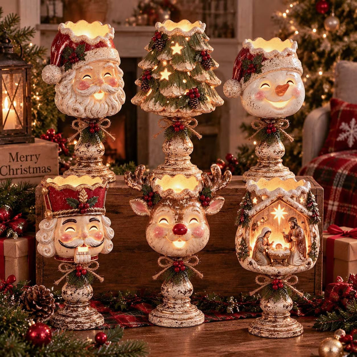 Timeless Vintage Christmas Glow For Your Mantel 🕯️