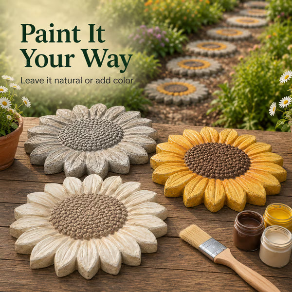 🌻 Reusable Sunflower Stepping Stone Mold (📦Buy 3 & Get Free Shipping)