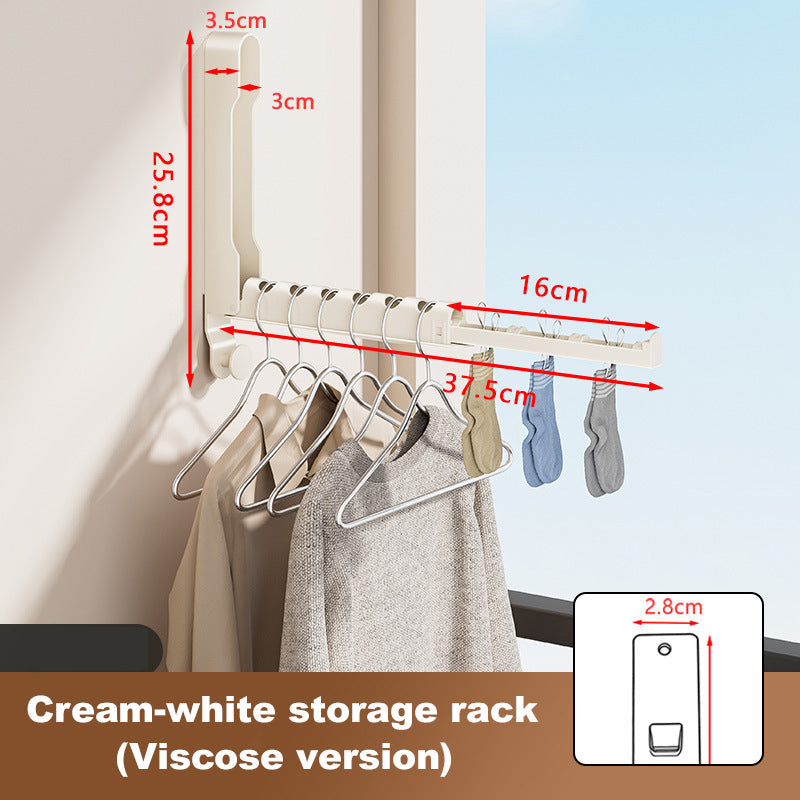 🧺 Space‑Saving Foldable Behind‑Door Hanging Storage Holder