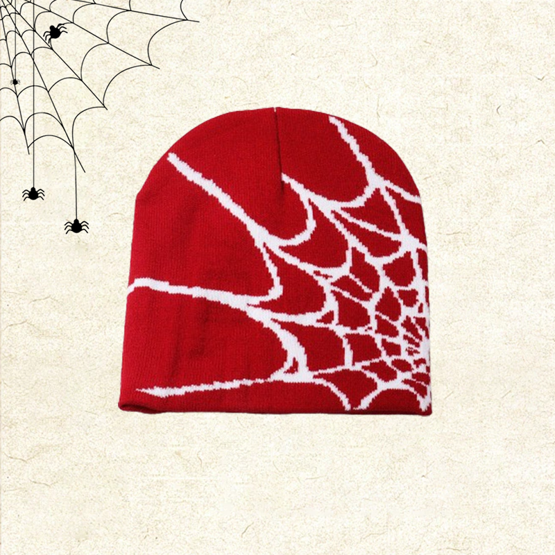 🕸️ Y2K Spiderweb Winter Beanie | Alt Streetwear Vibe