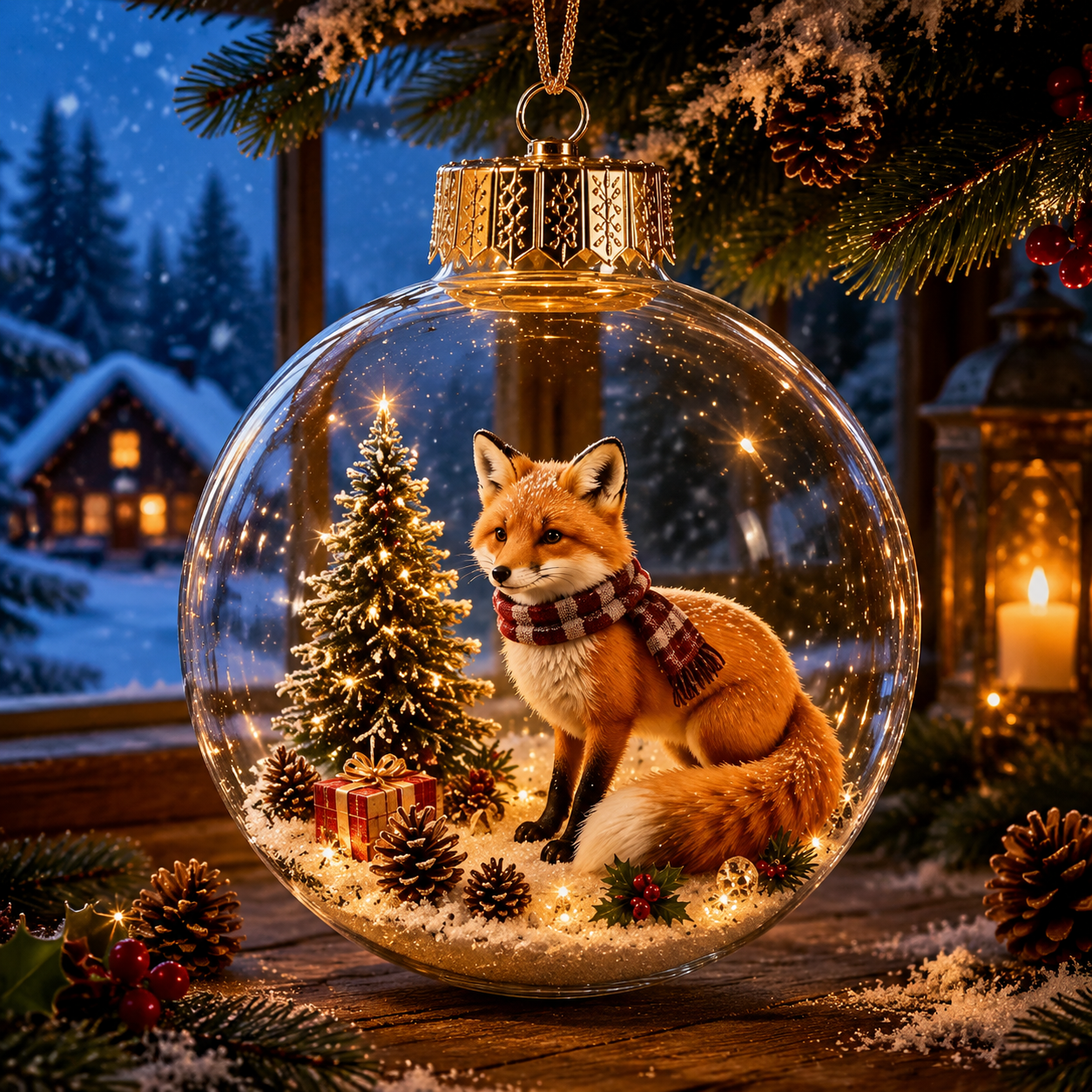 🎄 Winter Animal Spherical Holiday Accent