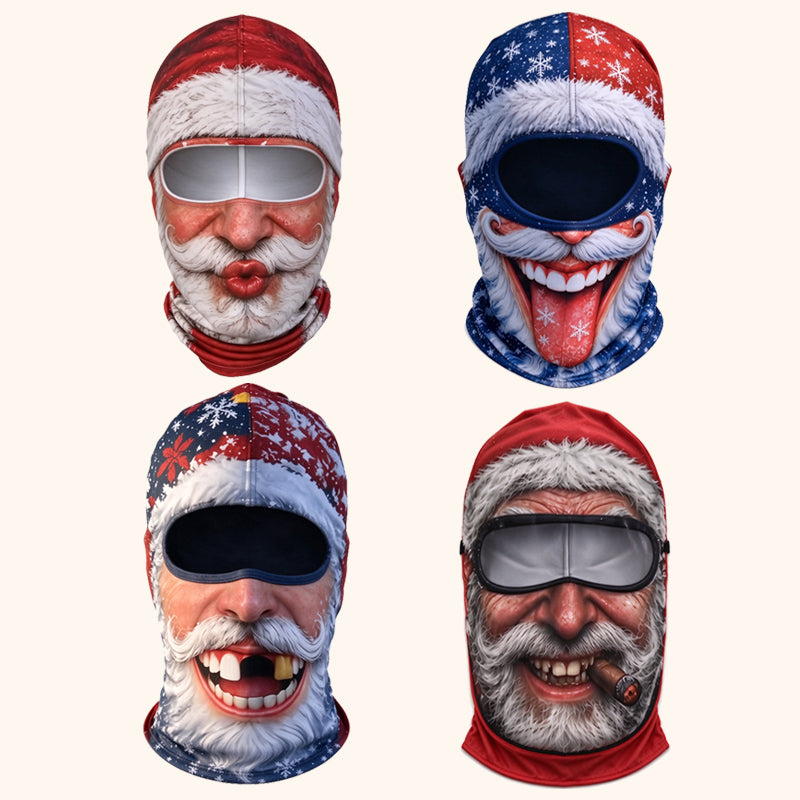 🎣🎄 Christmas Funny Fishing Face Cover – Festive Prank Mask For Anglers!
