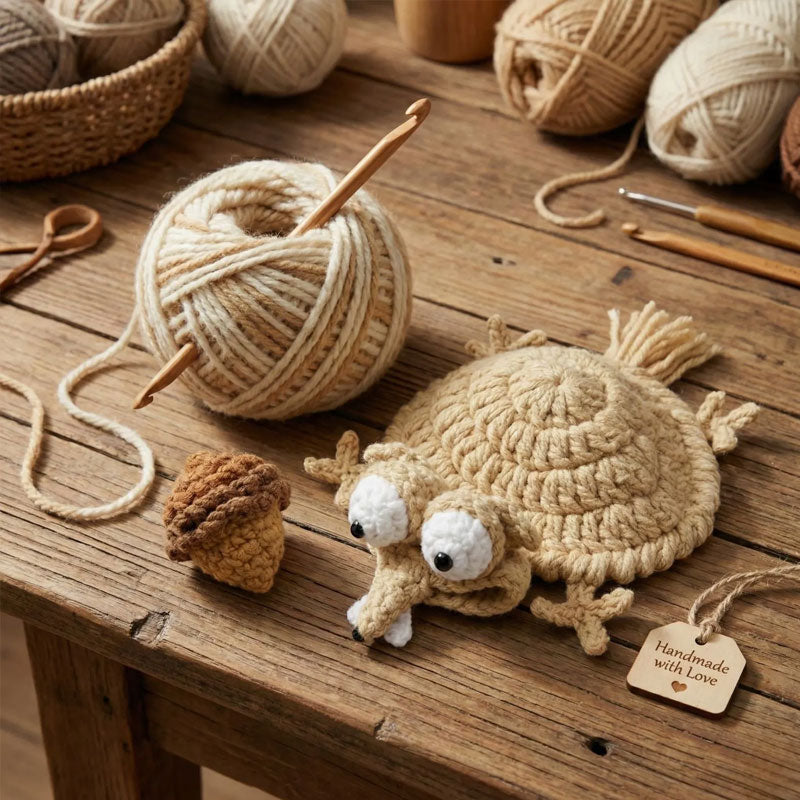 🧶Adorable Animal Knitted Coaster