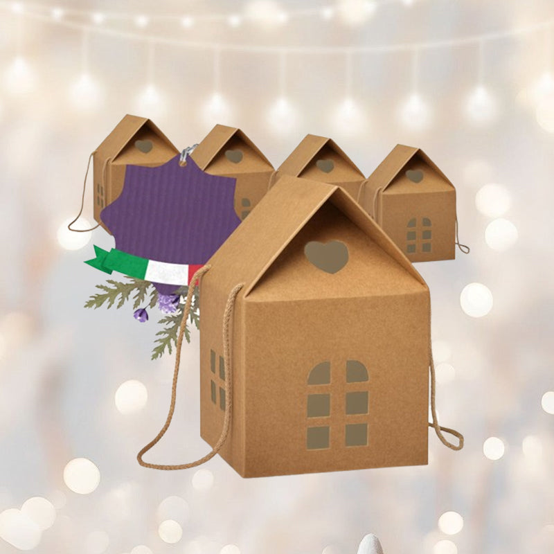 🏠 Christmas Cottage Gift Box – Reusable House‑Shaped Festive Present Packaging