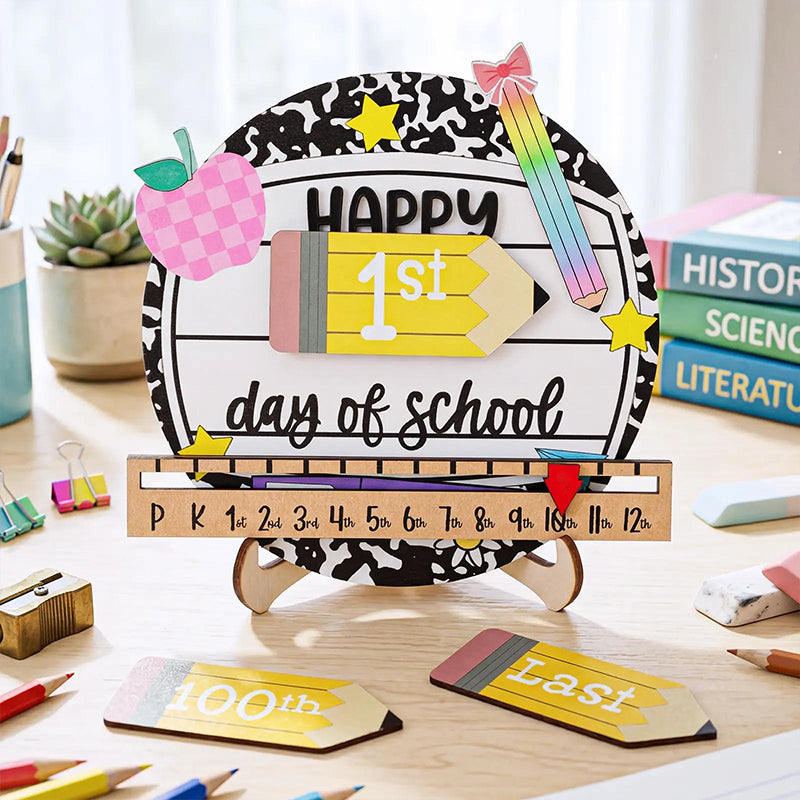 📚Reusable Back-to-School Milestone Board – Kids' Growth Photo Prop