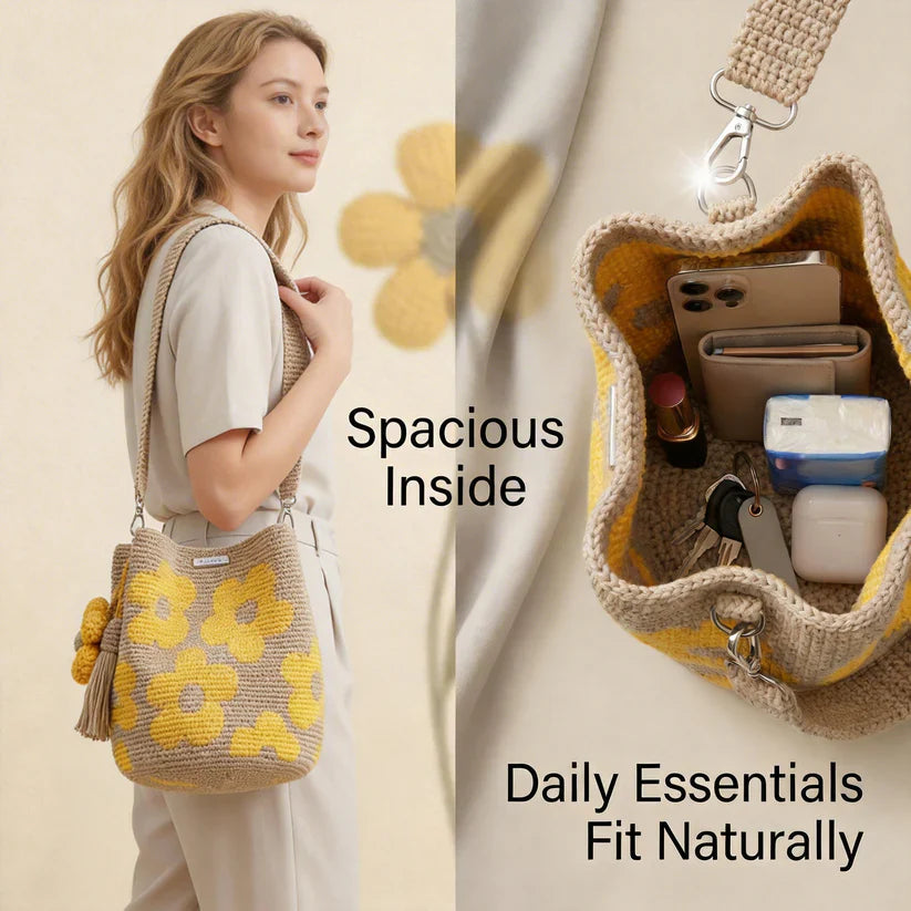 📢📢LAST DAY SALE 50% OFF👜Handmade Crochet Flower Tote 🌼✨