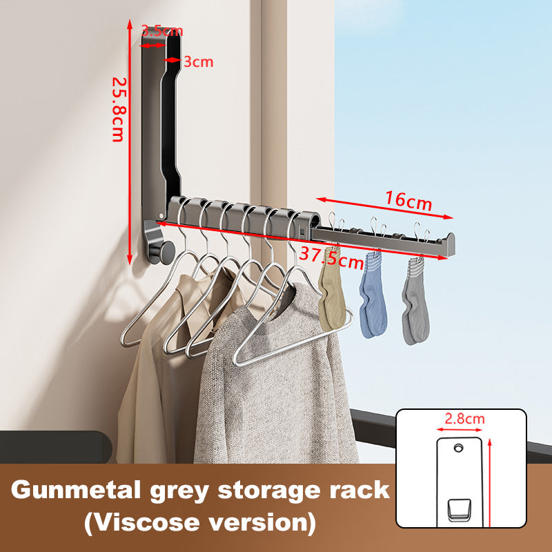 🧺 Space‑Saving Foldable Behind‑Door Hanging Storage Holder