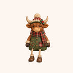 🎄 Christmas Cow Figurine 🐮 Cozy Farmhouse Holiday Shelf Decor