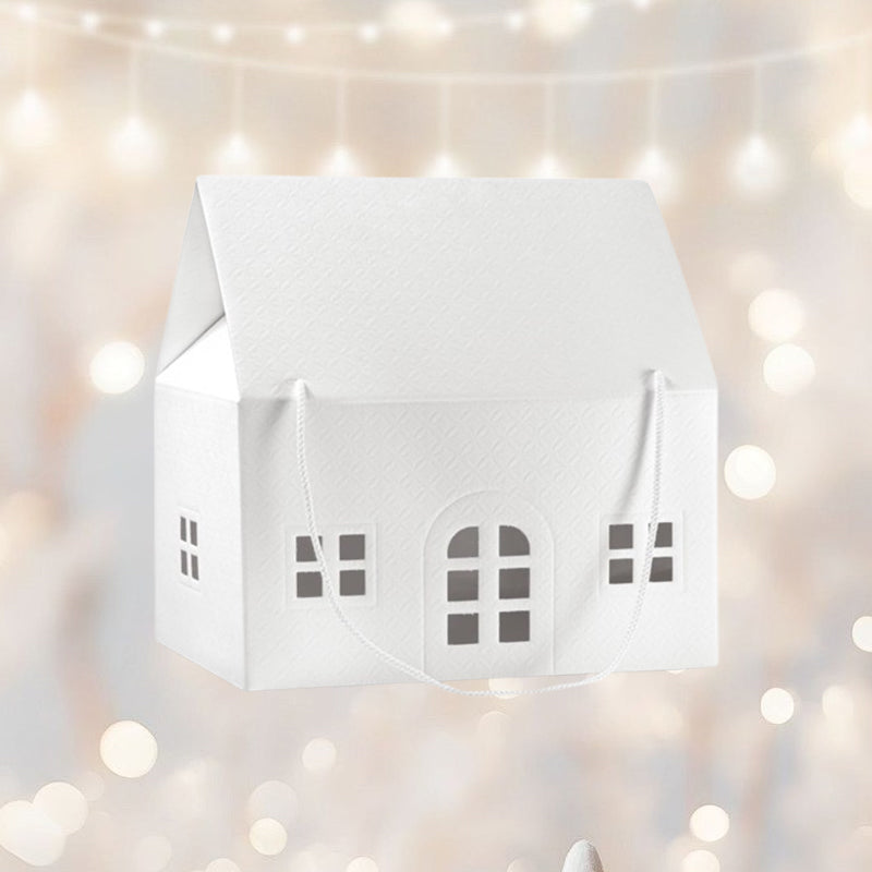 🏠 Christmas Cottage Gift Box – Reusable House‑Shaped Festive Present Packaging