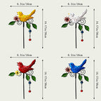 🐦 Colourful Metal Bird Garden Stake Decor