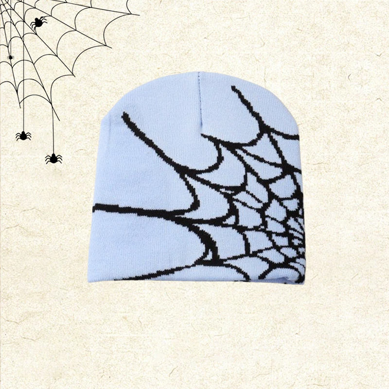 🕸️ Y2K Spiderweb Winter Beanie | Alt Streetwear Vibe