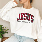 Christian Sweatshirt JE Hoodie Faith Sweatshirt - The Way, The Truth & The Life✝️