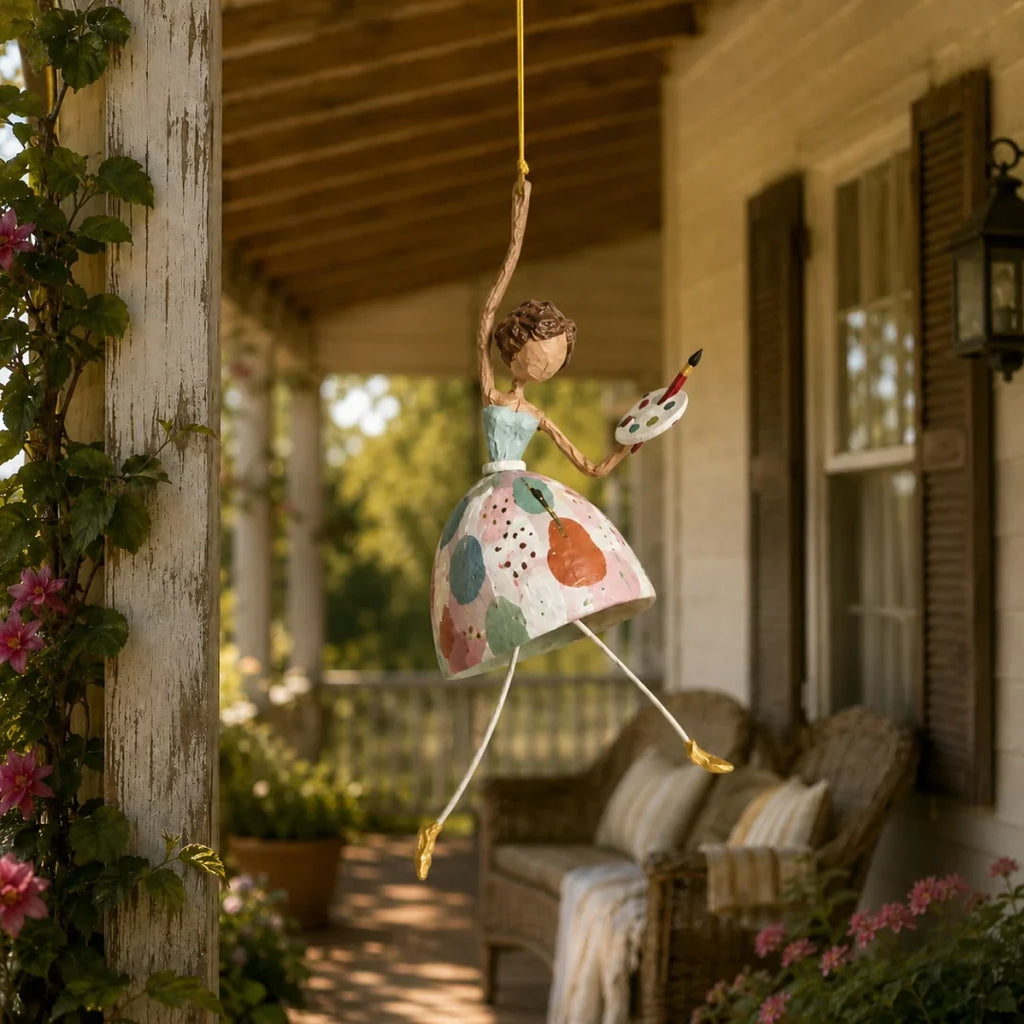 💃 Whimsical Dancing Lady Hanging Ornament 🌸 Cheerful Storybook‑Style Home Accent