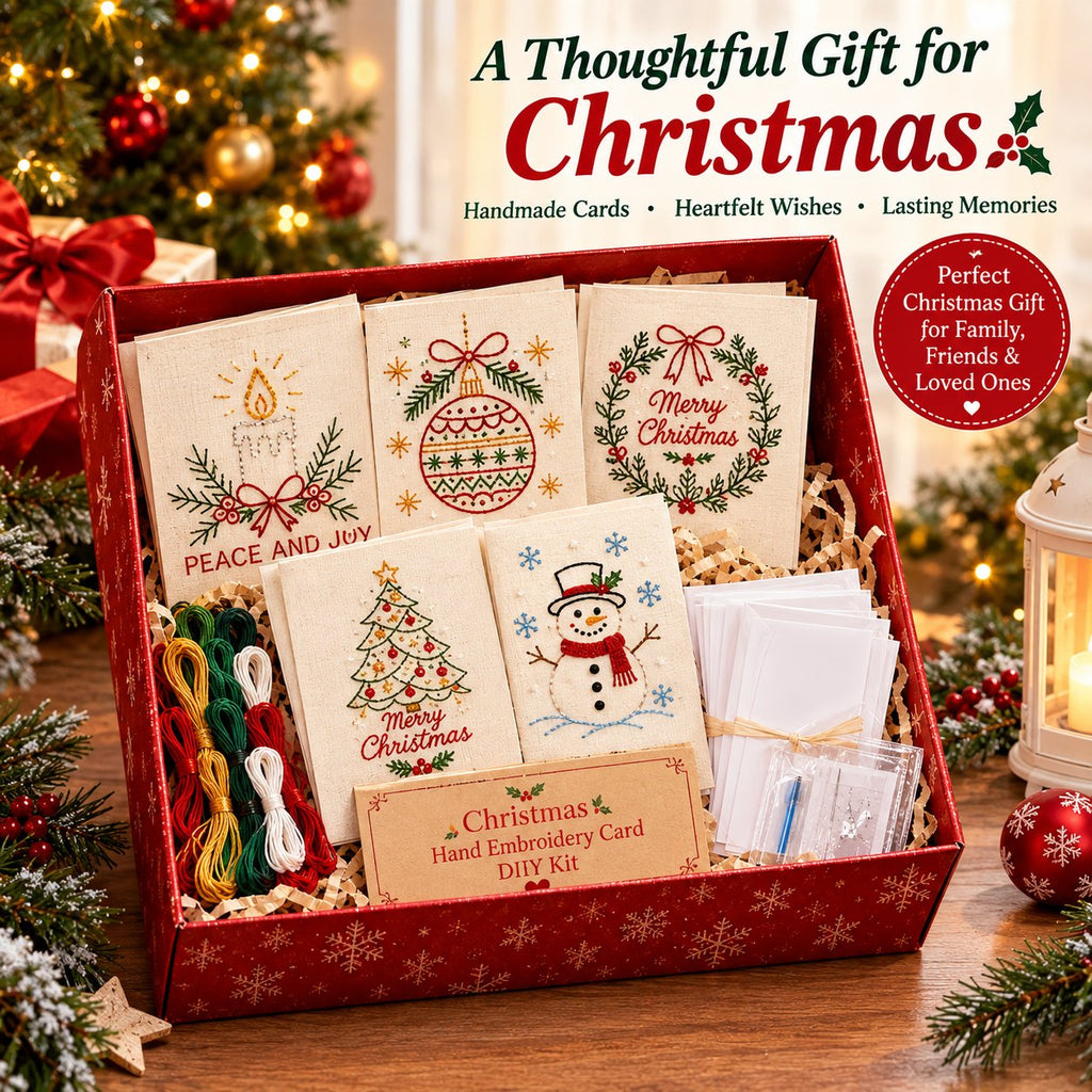 🎄 Beginner-Friendly Christmas Embroidery Kit, Relaxing Holiday Craft Project & Meaningful Gift